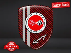 Corvette Etiqueta Impermeable Premium Universal Personalizable